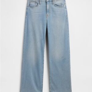GAP Factory Light Wash High Rise Wide-Leg Sweatpant Jeans